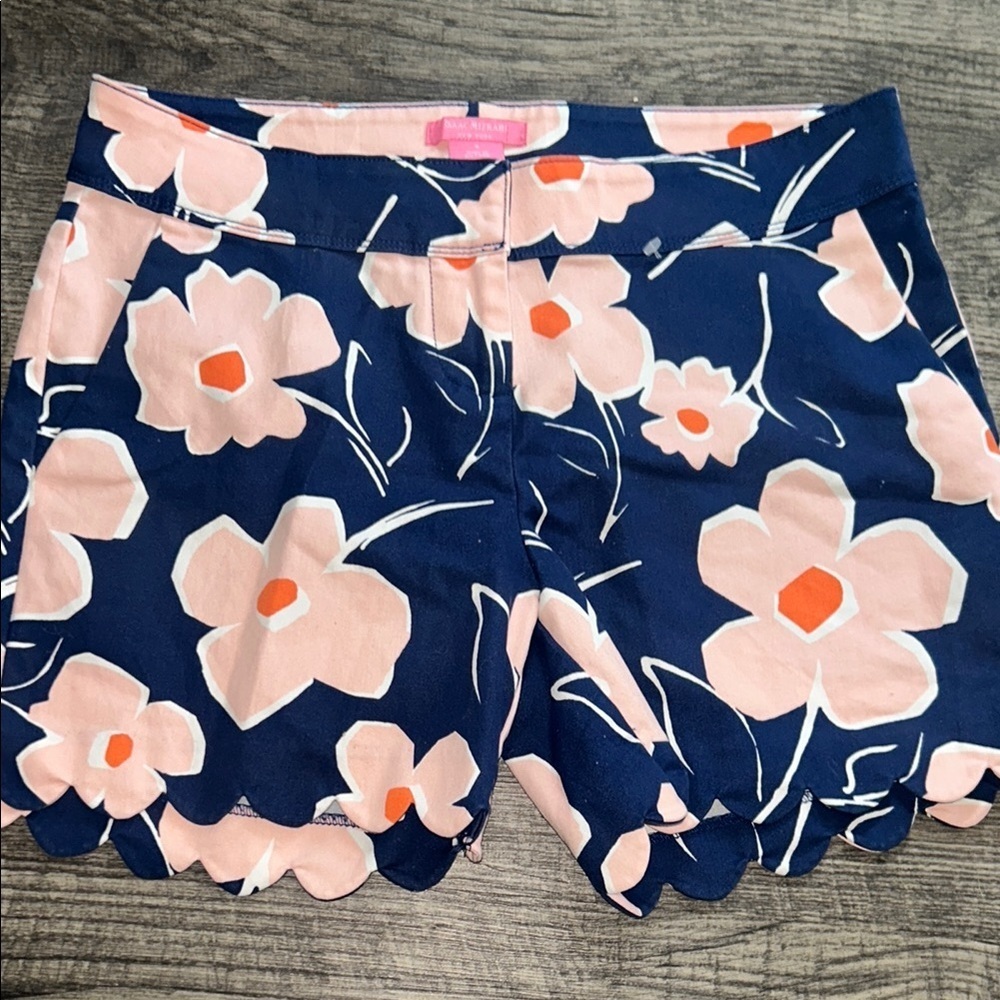 Issac Mizrahi Floral Navy and Pink Women's Shorts